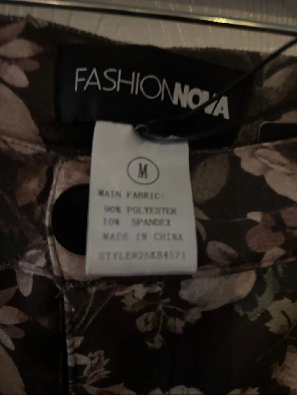 Fashion Nova Brown Floral Boot Cut Pants / Flare Bottom - Picture 8 of 9